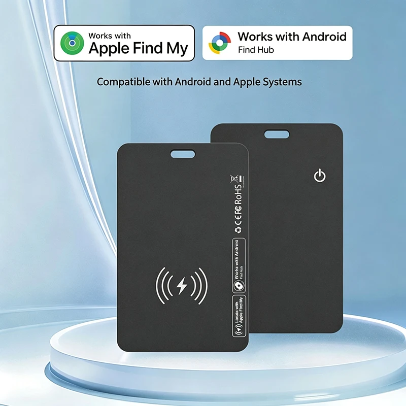New Wireless Charging Card Anti Loss Device Search FindMy Universal System Locator Waterproof Lightweight Long Battery Life