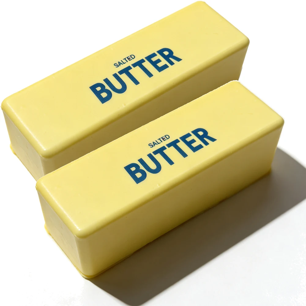 Neuer Weicher Langsam Zurückfedernder Butter-Stick Realistisches Silikon-Quetsch-Stressabbau-Gadget Schreibtisch-Büro-Accessoire Lustiges Anti-Angst-Geschenk