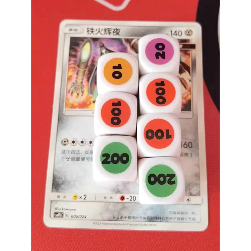 Pokemon PTCG Surrounding Damage Counter Match Calculation Dice Board Game Props Anime Classics Game Collection Cards Toy Gift