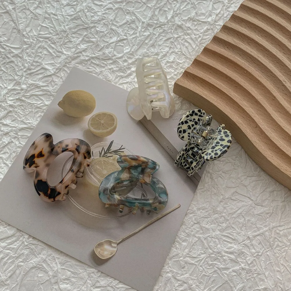 

New Hair Claw Vintage Back Half Hair Clip Acetate Elegant High-grade Grip Clip Colorful Hair Clips Small Grip Hair Clip Women