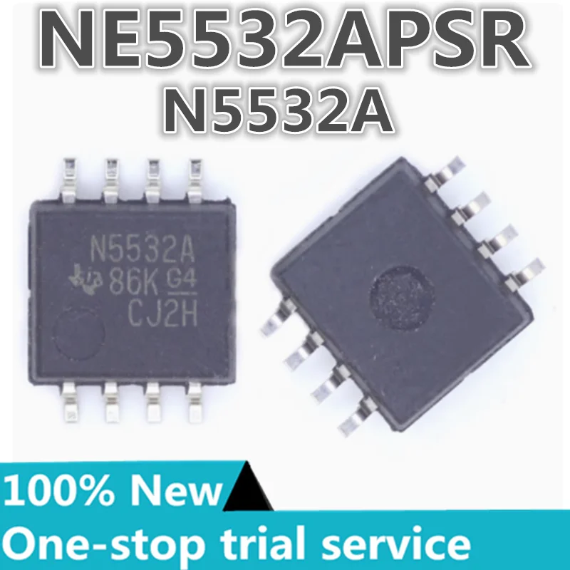 4-50pcs %New NE5532AP DIP8 NE5532APSR Silkscreen N5532A SOP8 dual low noise operational amplifier chip