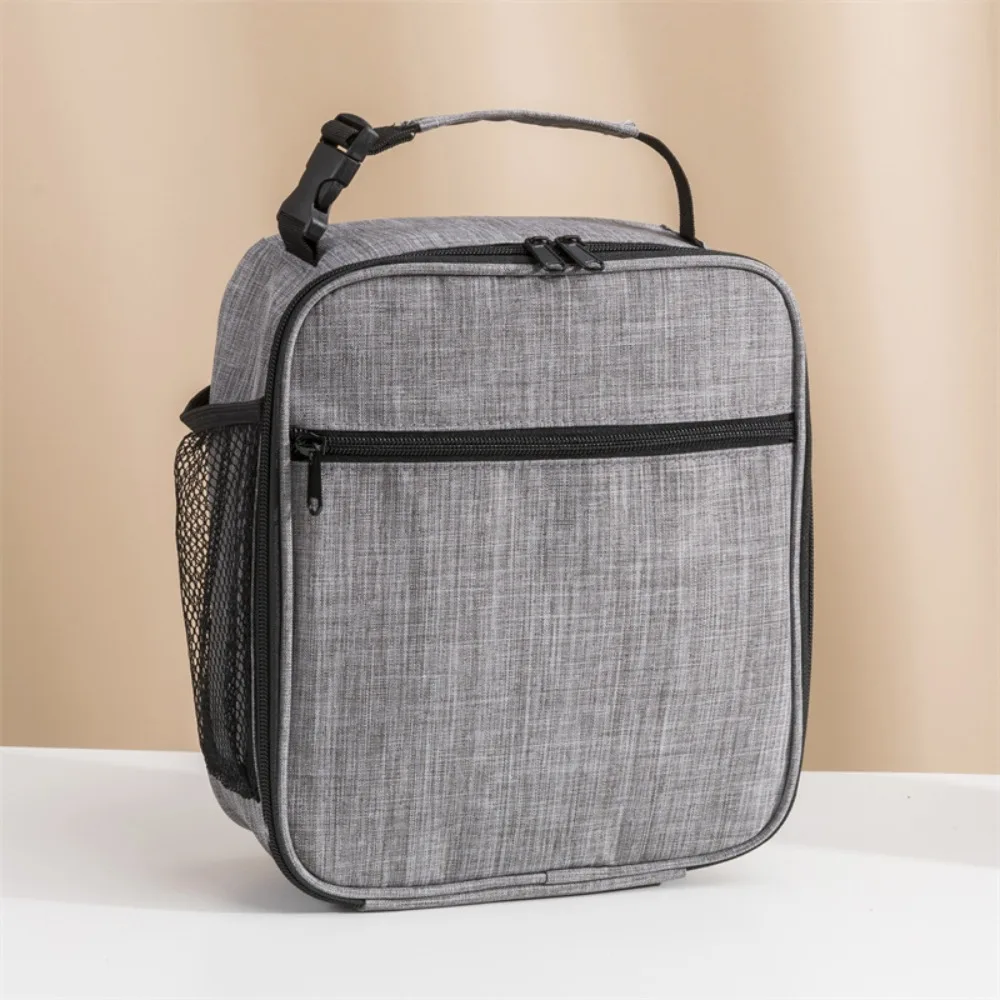 

Oxford Cloth Thermal Lunch Bag Waterproof Square Insulated Lunch Box Leak-Proof Portable Cooler Tote Outdoor Activities