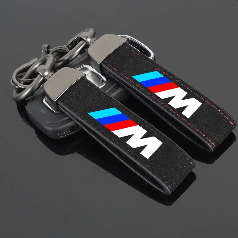 سيارة مفتاح سلسلة حلقات معدنية جلدية المفاتيح كيرينغ اكسسوارات لسيارات BMW M E81 E90 E92 E93 F30 E60 E61 F07 F10 F18 F12 X2 3 4 5 6
