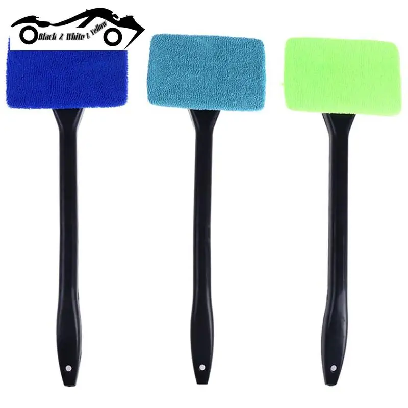 

Car Window Cleaner Brush Kit Windshield Cleaning Wash Tool Interior Auto Glass Wiper with Long Handle Car Accessories