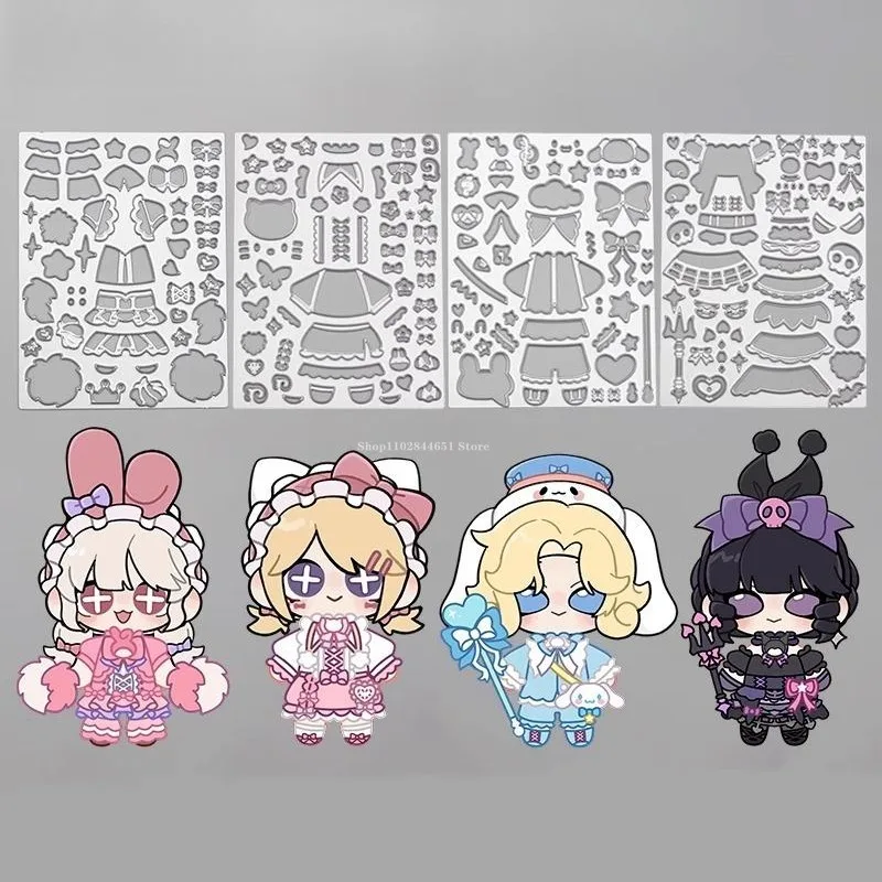 Ultra-light Clay Doll Body Clothing Accessories Metal Knife Mold DIY Handmade Clay Cutting Mold Cartoon Character Decoration
