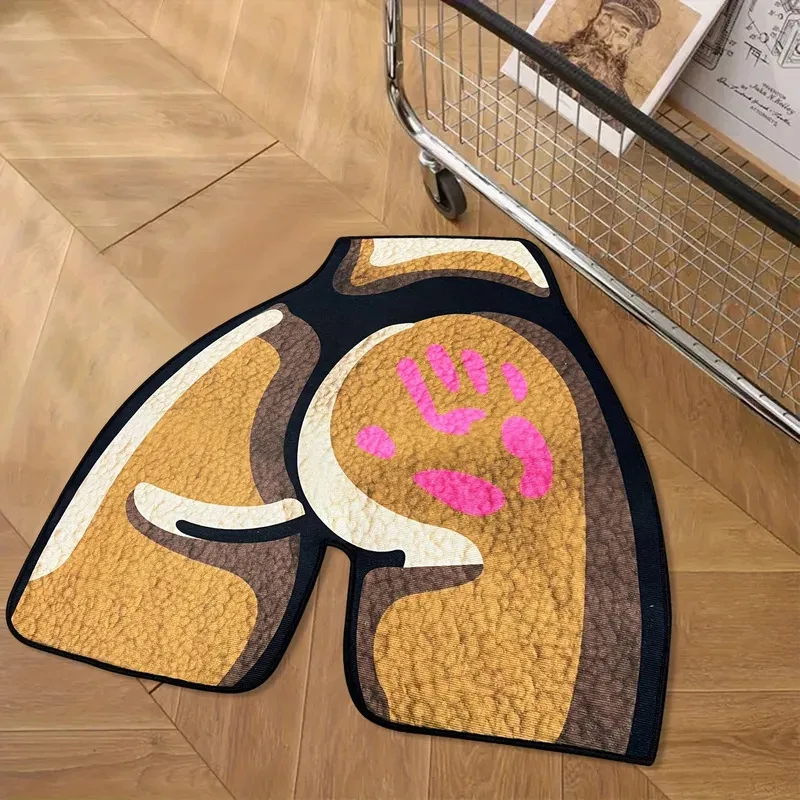 VIKAMA Creative American Funny Carpet Hip Design Machine Wash Living Room Entrance Funny Decorative Carpet