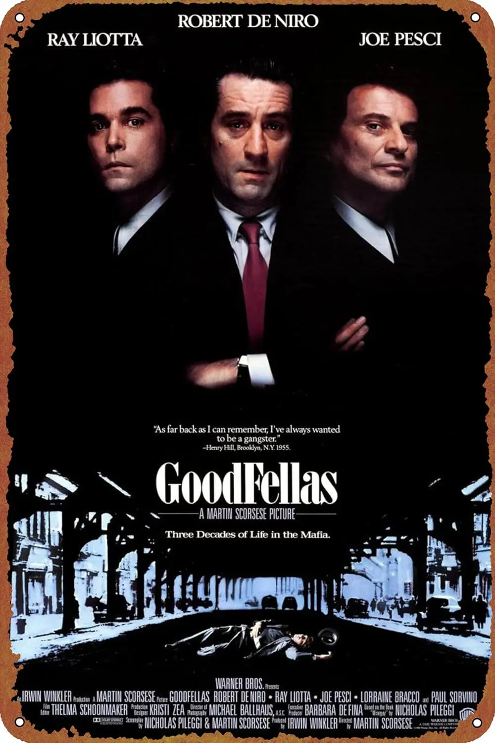 Goodfellas Tin Sign Retro Metal Poster Art Wall Home Decor 8x12 Inches