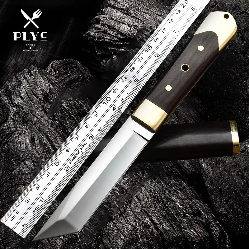 PLYS High-hardness Multi Knife, Stainless Steel Easy Carry Pocket Knife with Sheath, BBQ Sharp Fruit and Meat Cutting Knife