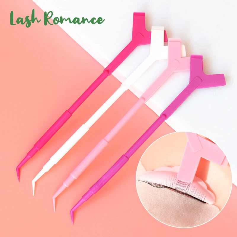 Y-shaped leshes clip, multi color, light material, convenient use, eyelash stick with needle pick, new beauty tool