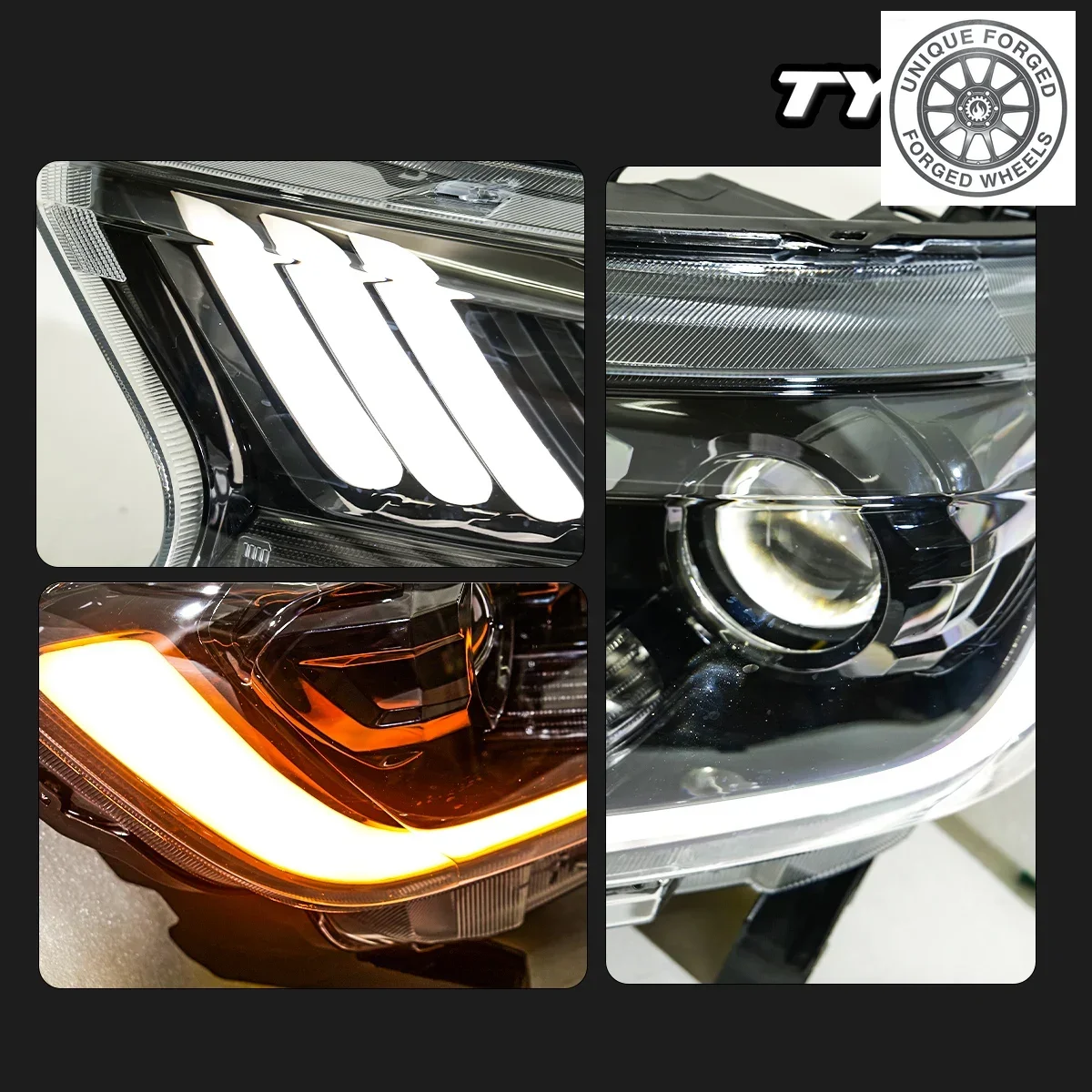 

Фара BCCar для Ford Ranger T7 T8 2015-2021: Модернизированная, с новыми ДХО и динамическим поворотником, светодиодная, автоаксессуар