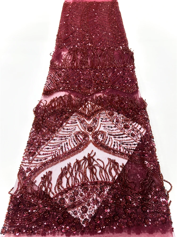 

Luxury African Sequins Green Beaded Mesh Lace Fabric for Wedding Dresses And Clothing - Hot Sale Women's Embroidery Mesh Lace