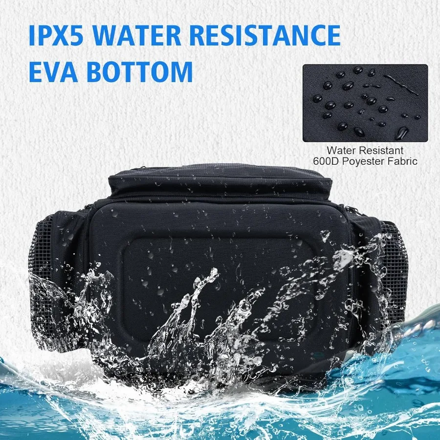 Goture حقيبة معالجة كبيرة 600D مقاومة للماء في المياه المالحة حقيبة معدات صيد الأسماك مع IPX5 إيفا أسفل SBS سحابات مخزن ما يصل إلى 6 قطعة 3700 #2