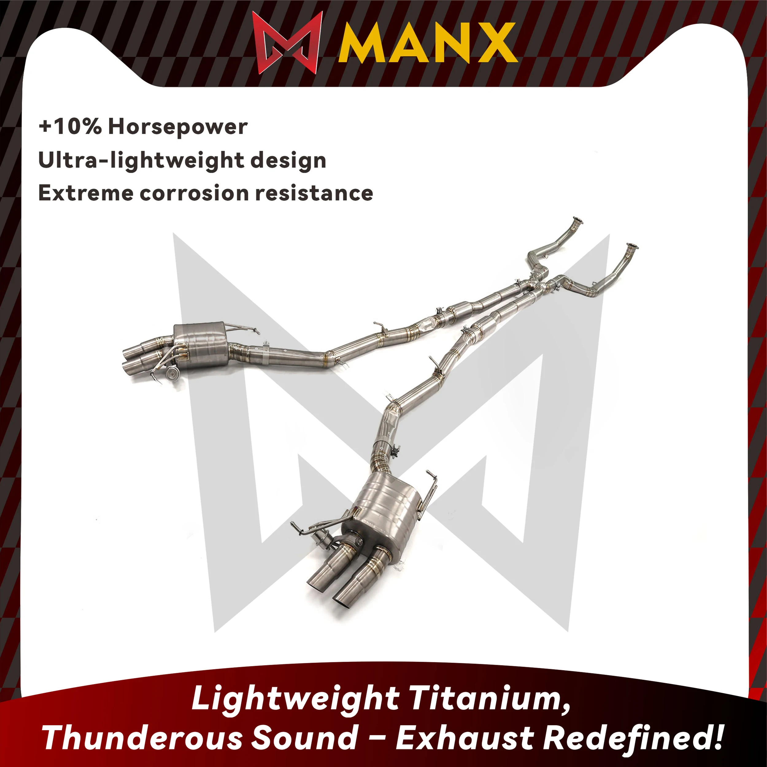 

MANX Titanium Catback Exhaust System For BMW 750i F02 4.4T High Performance Tuning Upgrade Car Auto Parts