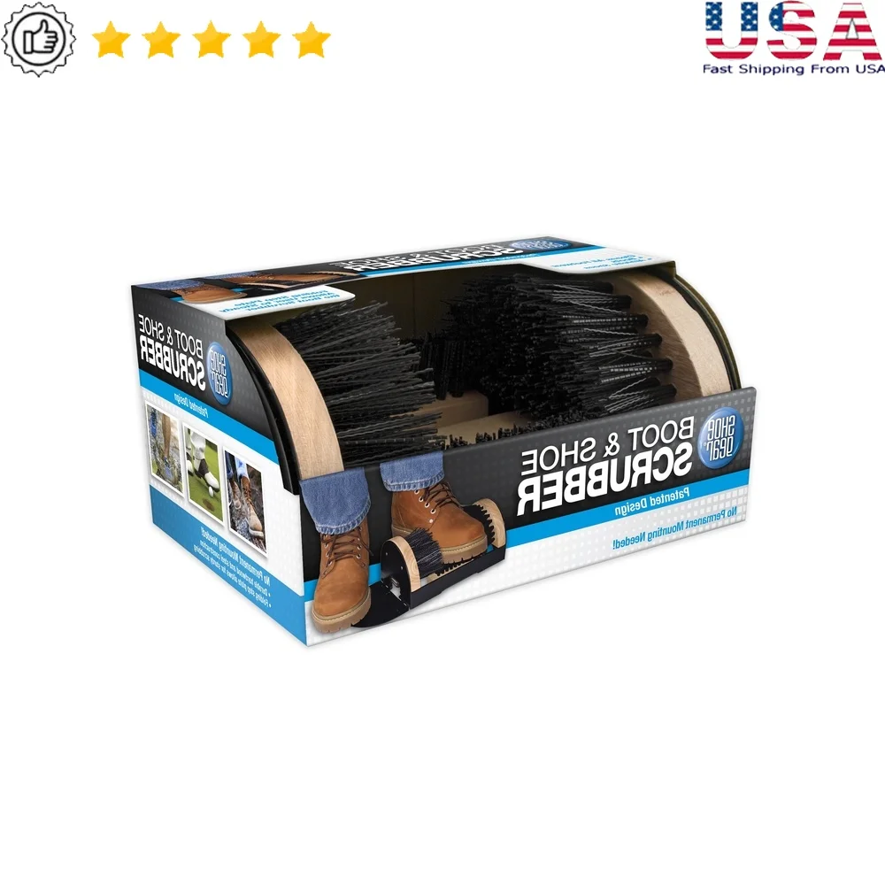 

Портативная скруббер для обуви из твердой древесины, стали, устойчивая к ржавчине, складывается, легкое хранение, запатентованная ступенчатая пластина, прочная чистящая пластина для использования на открытом воздухе