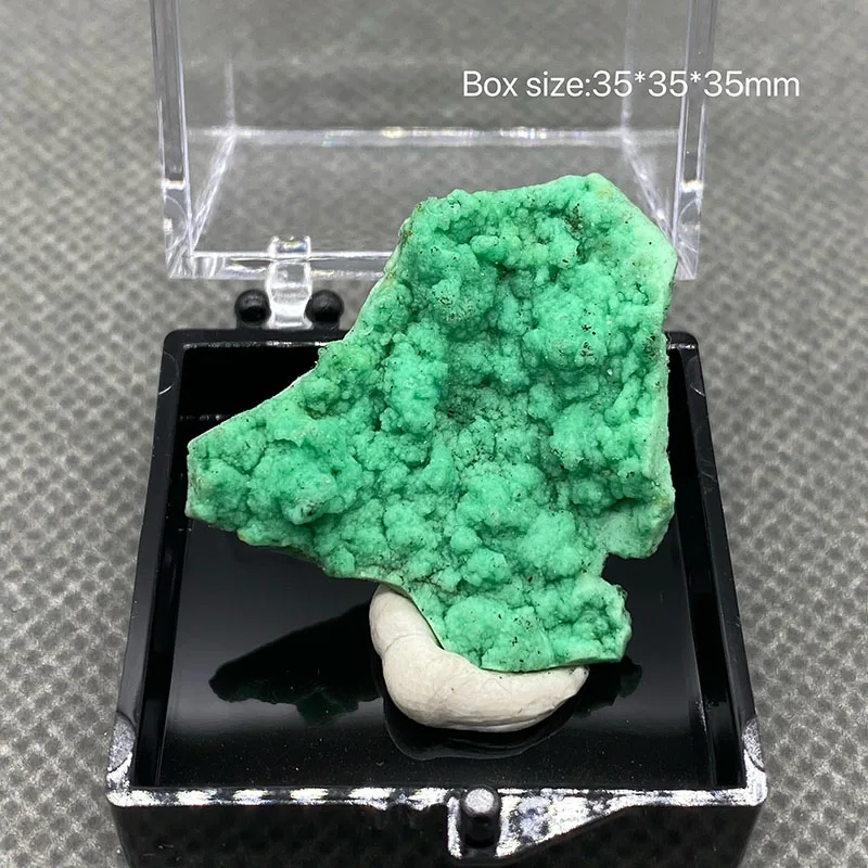 

Natural Green variscite Gem Mineral Healing Crystal Ore Specimen+Box 35*35*35mm