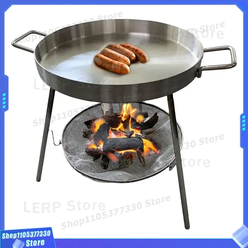 Portable 304 Stainless Steel Charcoal BBQ Grill Set Food Grade Rotary Grille Outdoor Cooking Tool Box High Quality Picnic