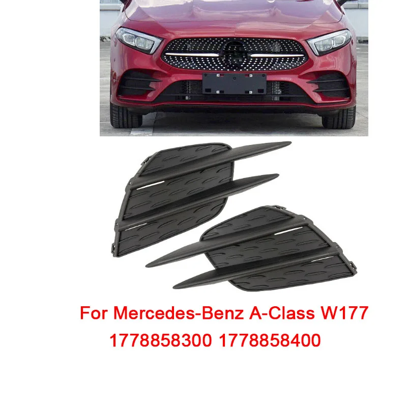 

For Mercedes-Benz A-Class W177 2017 2018 2019 Front Bumper Grille Fog Light Frame Decorate 1778858300 1778858400