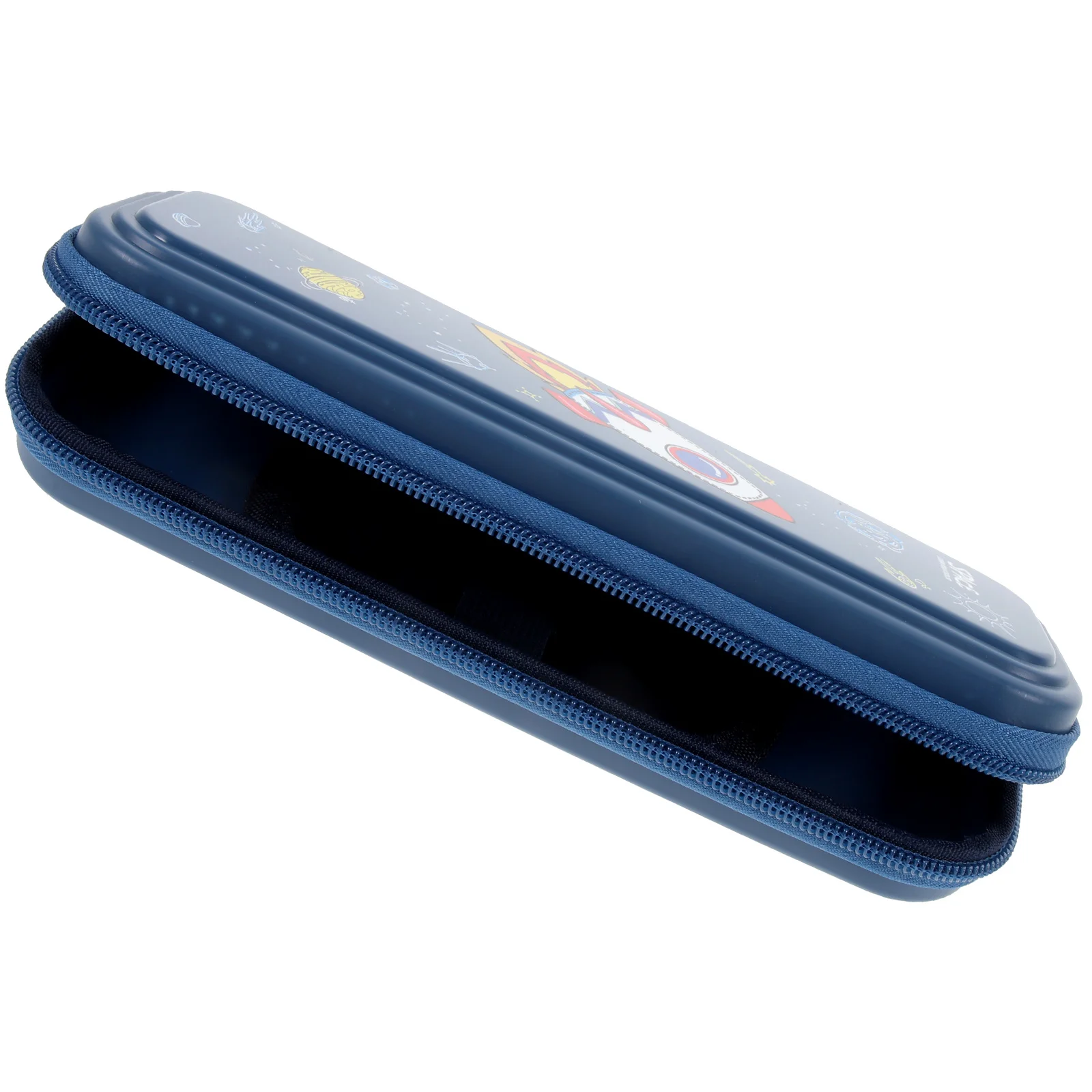 

3D Rocket Pencil Bag Large Capacity Cartoon Design Smooth Zipper Multi-Use Stationery Organizer for Students Office Supplies