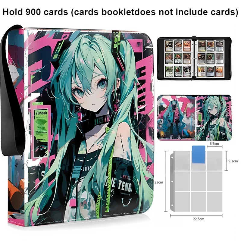 400/900 Pcs Japanse Cartoon Anime Virtuele Idool Hatsune Miku Kaart Pp Album Map Letter Map Map Spelkaarten Collectie Geschenken