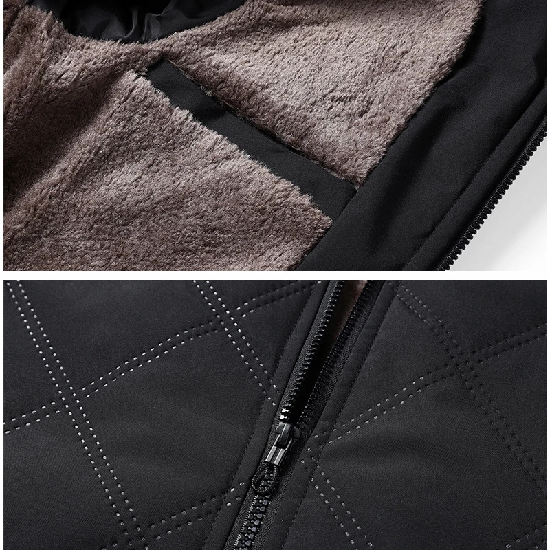 Men's Fashion Windbreaker Parka Coat Streetwear Windproof Casual Warm Jacket for Autumn Winter Outdoor Hombre Male Men Clothing