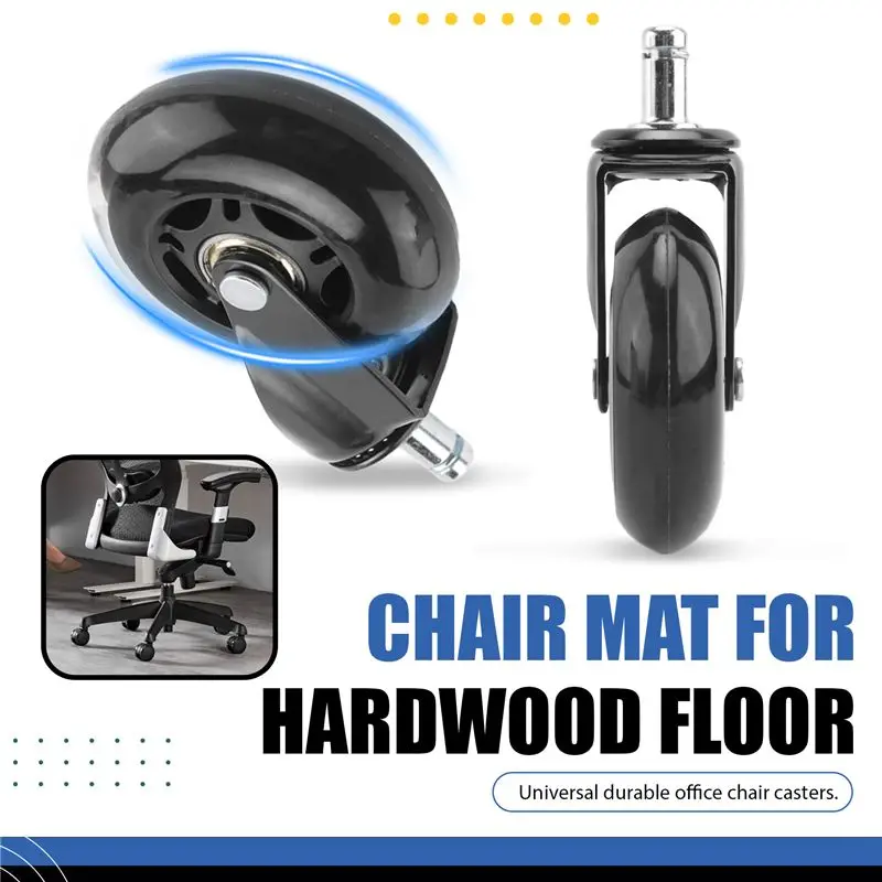 مجموعة عجلات كرسي المكتب A23E مكونة من 5 عجلات لكراسي المكتب، قلم 11 مم × 22 مم، عجلات كراسي مكتب متينة عالمية #3