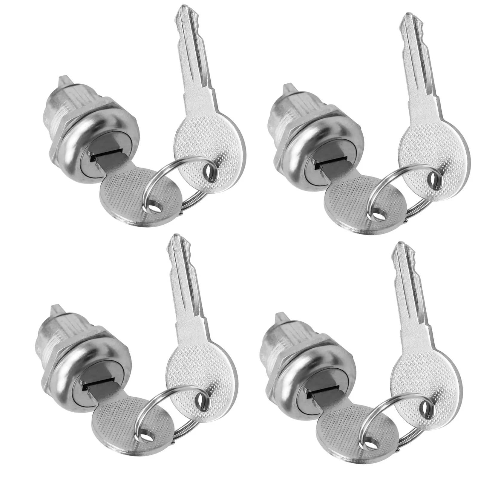 4 Pcs T-Handle Tool Box Lock Cylinder with 8 Keys, 5/8