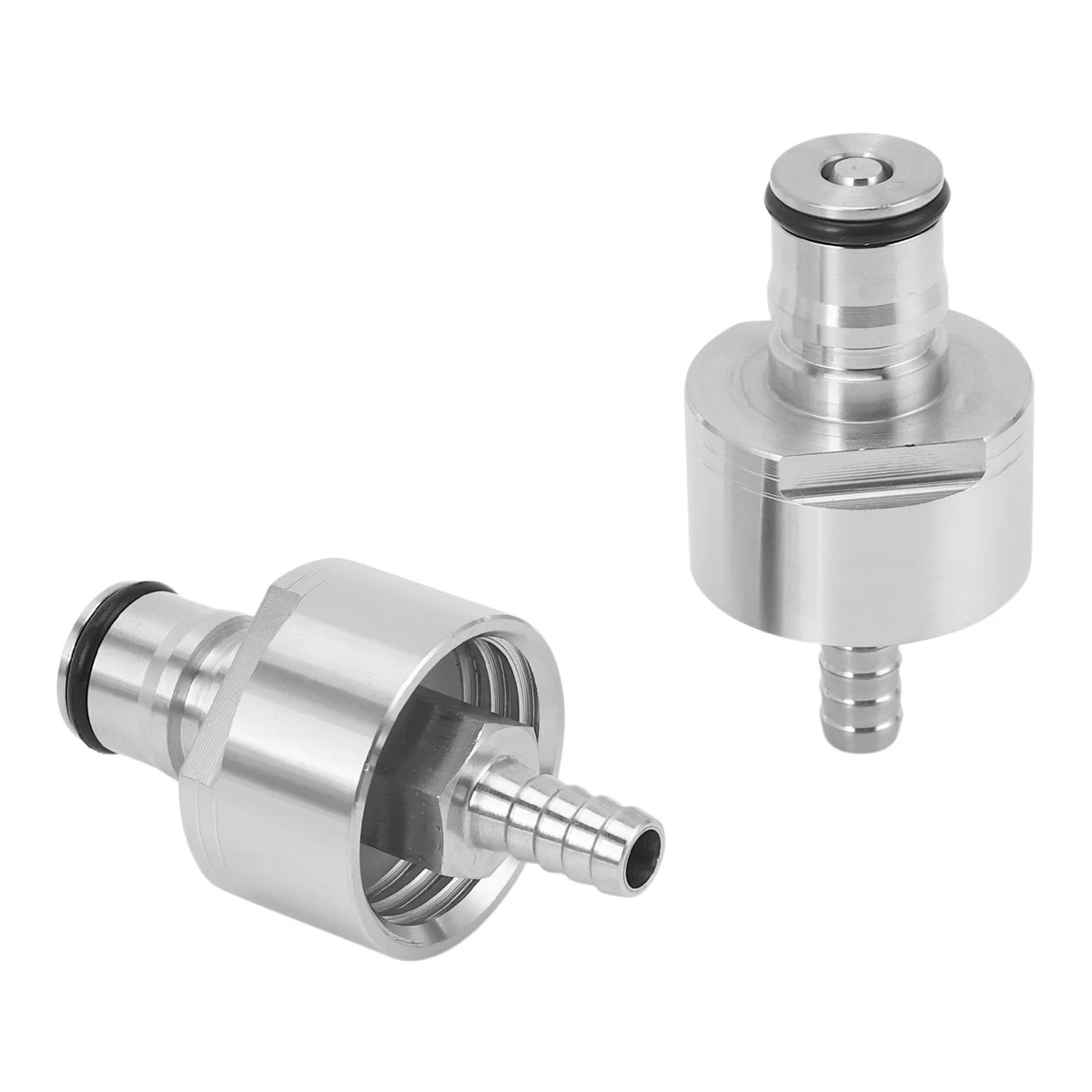 2Pcs/Lot 304 Stainless Steel Carbonation Cap 5/16 Inch Barb, Ball Lock Type, Fit Soft Drink PET Bottles, Homebrew Kegging