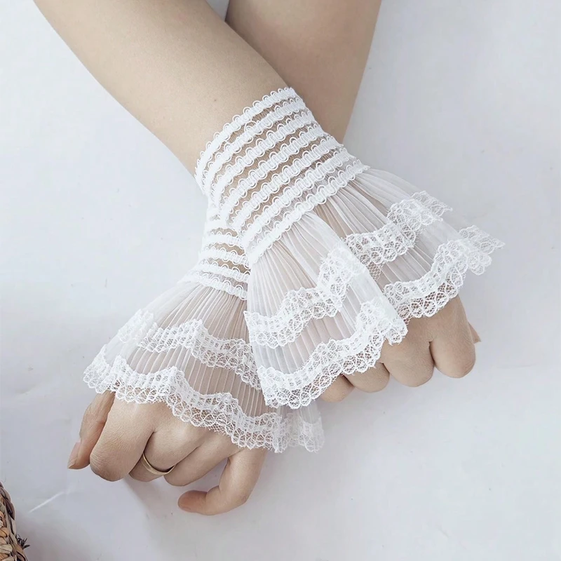 Nail photo scenery girl wrist decoration fake sleeves backgrounds for Nail photography lace cuffs Manicure posing prop