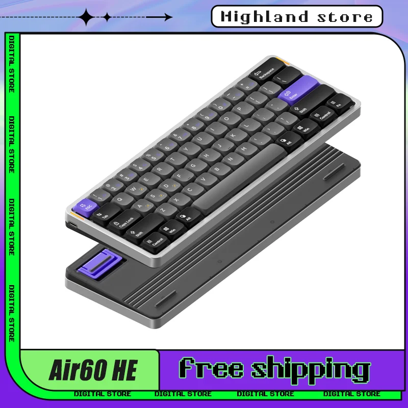 

NuPhy Air60 HE Mechanical Keyboard Wireless Bluetooth Keyboard 3 Mode RGB Hot-Swap 2.4G Low Switch Air75 V2 Gamer Keyboards Gift