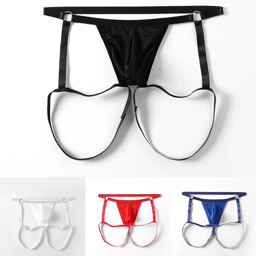 Men's Panties Knickers Garter Sexy Brazilian Underwear Exposed Butt Thongs Briefs Open Butt Low Waist G-string Sexy Lingerie