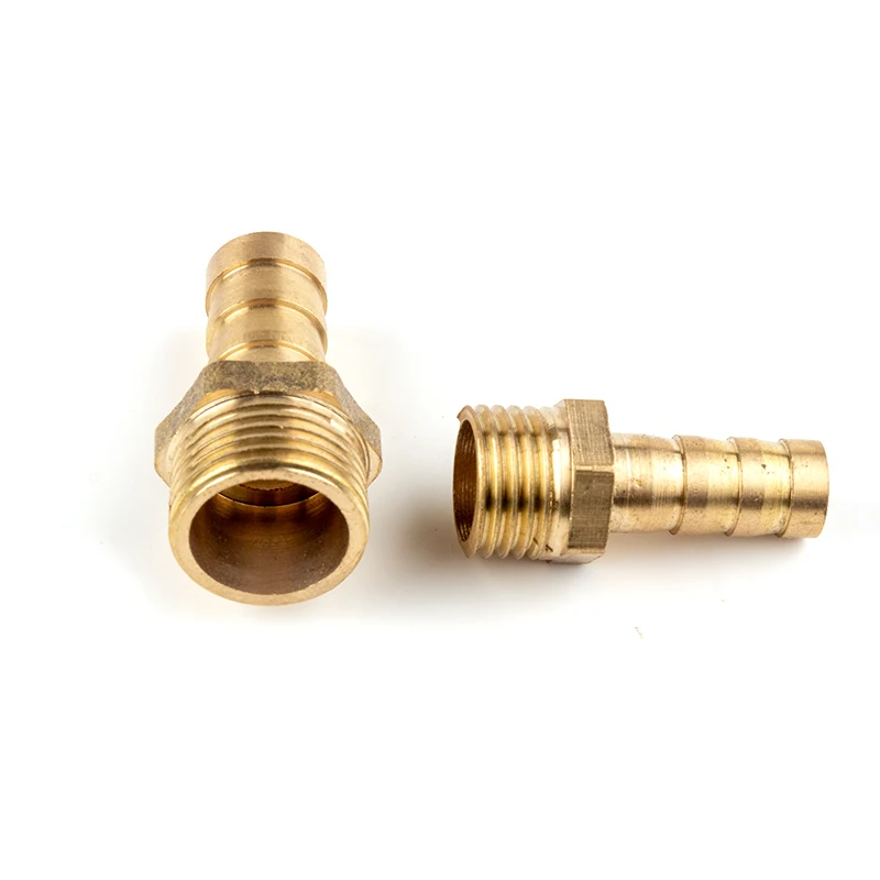 Mangueira Barb Cauda Brass Pipe Fitting, Pagoda Connector, BSP Macho Connector, Joint Copper Coupler Adapter, 4 ~ 25mm, 1/8 \