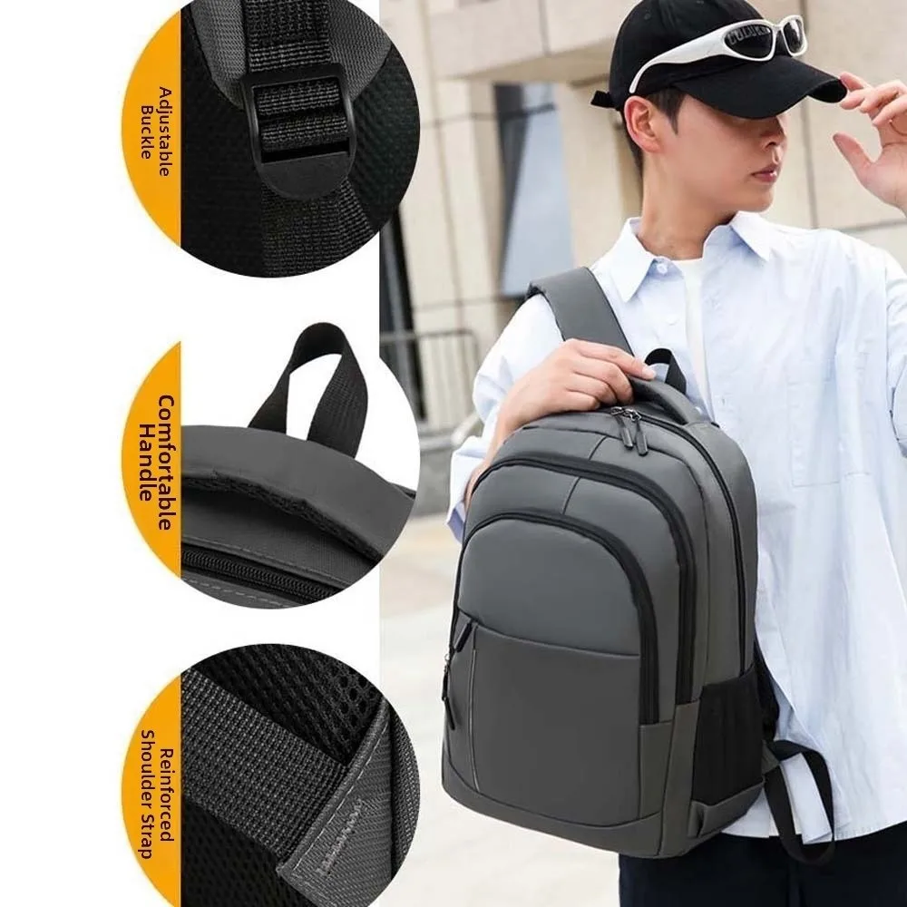 

Lightweight Men's Business Backpack Scratch Prevention Anti-splash Water Oxford Cloth Laptop Bag Minimalist Polyester