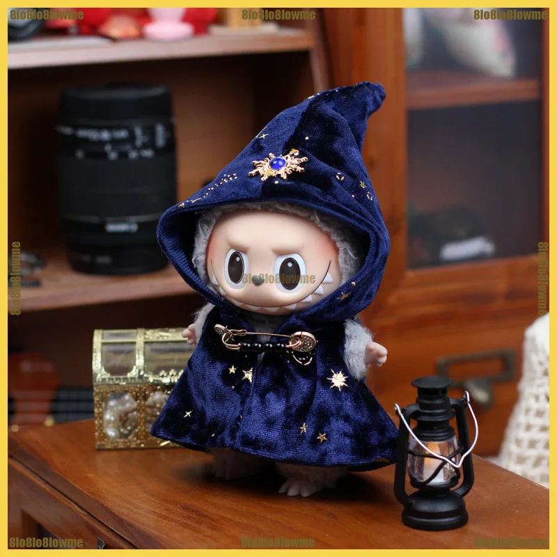 New Augur Labubu Clothes Cute Tarot Card Reader Cloak Set Mini Plush Doll Clothing Fashion Doll Accessories Gift