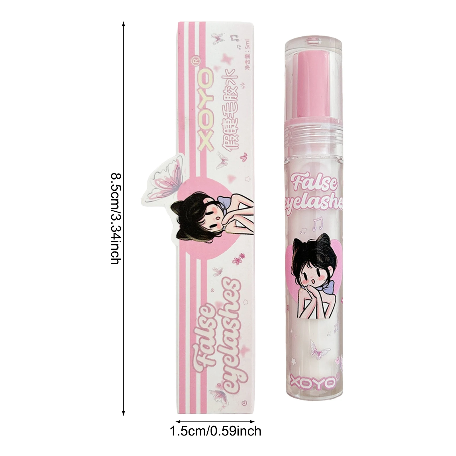 5 ミリリットル痕跡まつげエクステンション接着剤超強力速乾性まつげ接着剤自己粘着二重まぶた接着剤ラッシュエクステンションツール