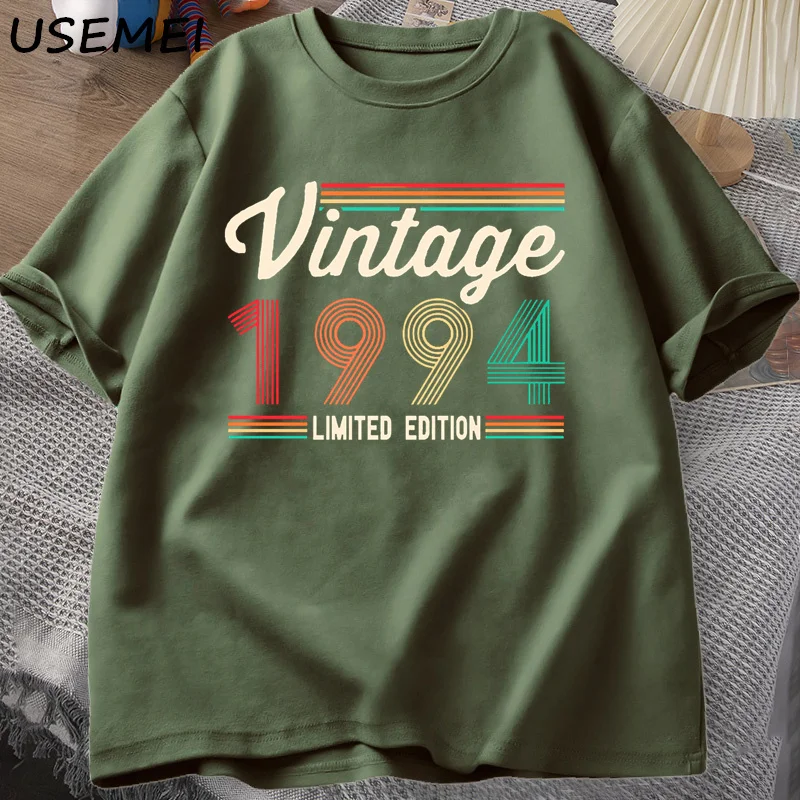 30 Year Old Gifts T-shirt Men Cotton Short Sleeve Tshirt Born in 1994 Vintage 30th Birthday Tees Unisex Oversize Male Clothes