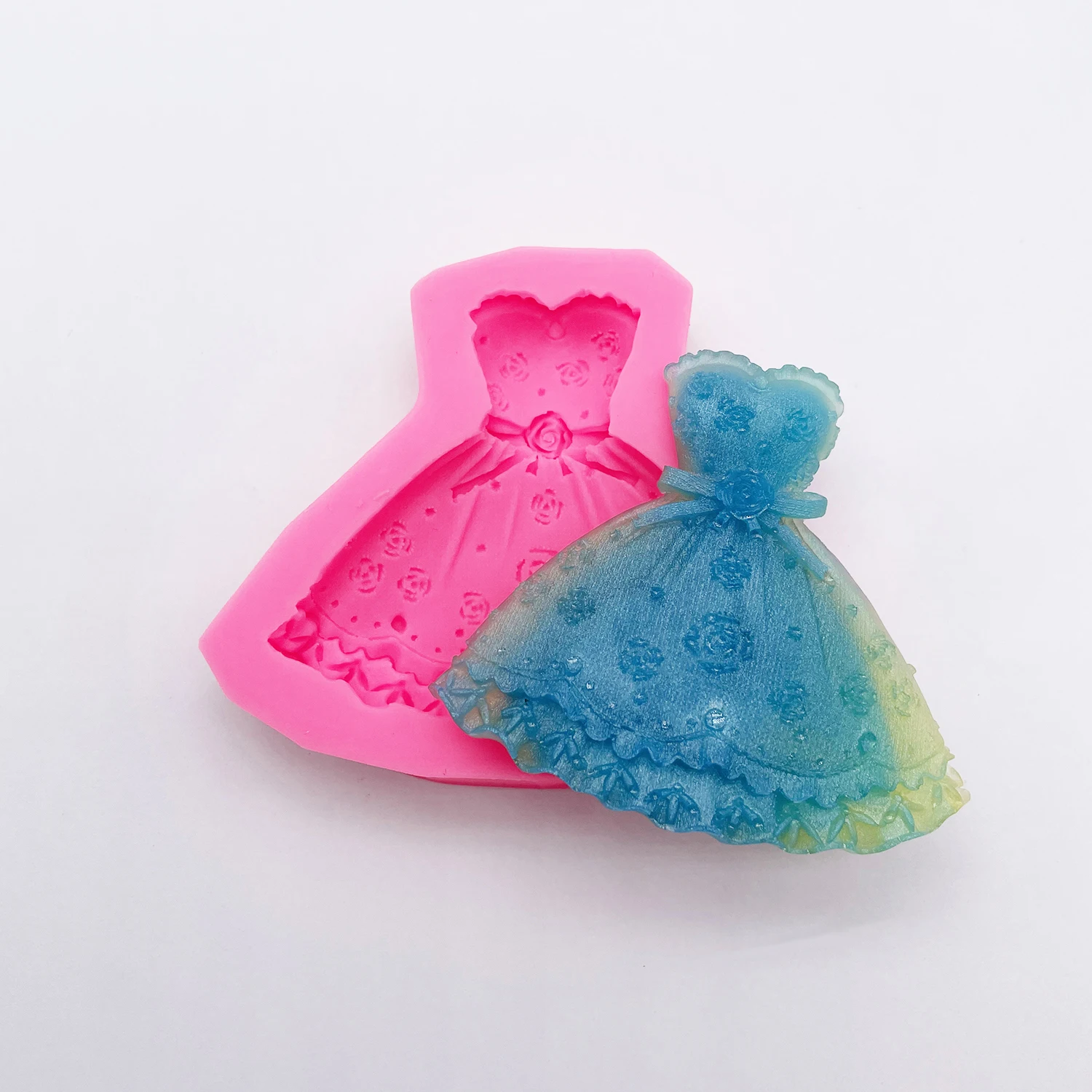 Wedding Gown Silicone Mold for Chocolate Candy Gummy Fondant DIY Cupcake Topper Party Cake Baking Supplies