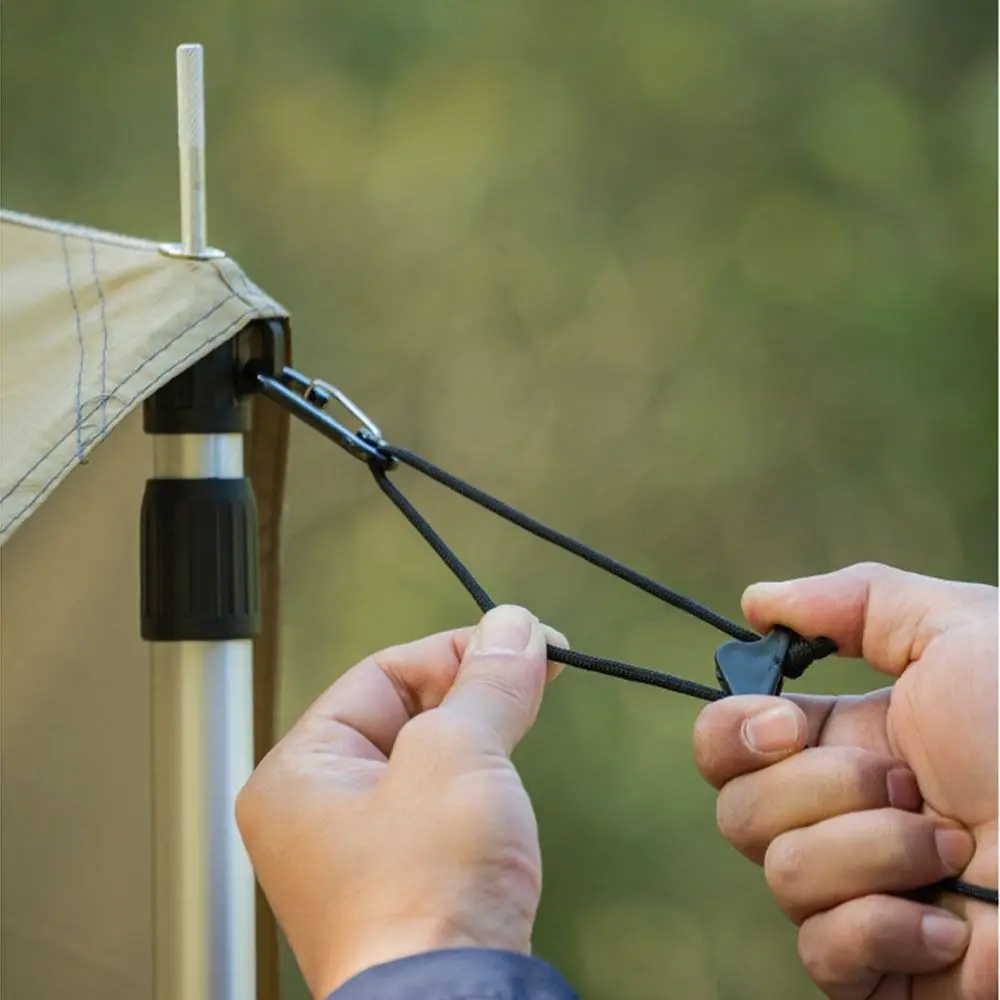 Multifunctional Outdoor Clothesline Adjustable Non-slip Portable Storage Lanyard Retractable with 10 Hooks Camping Hanging Rope