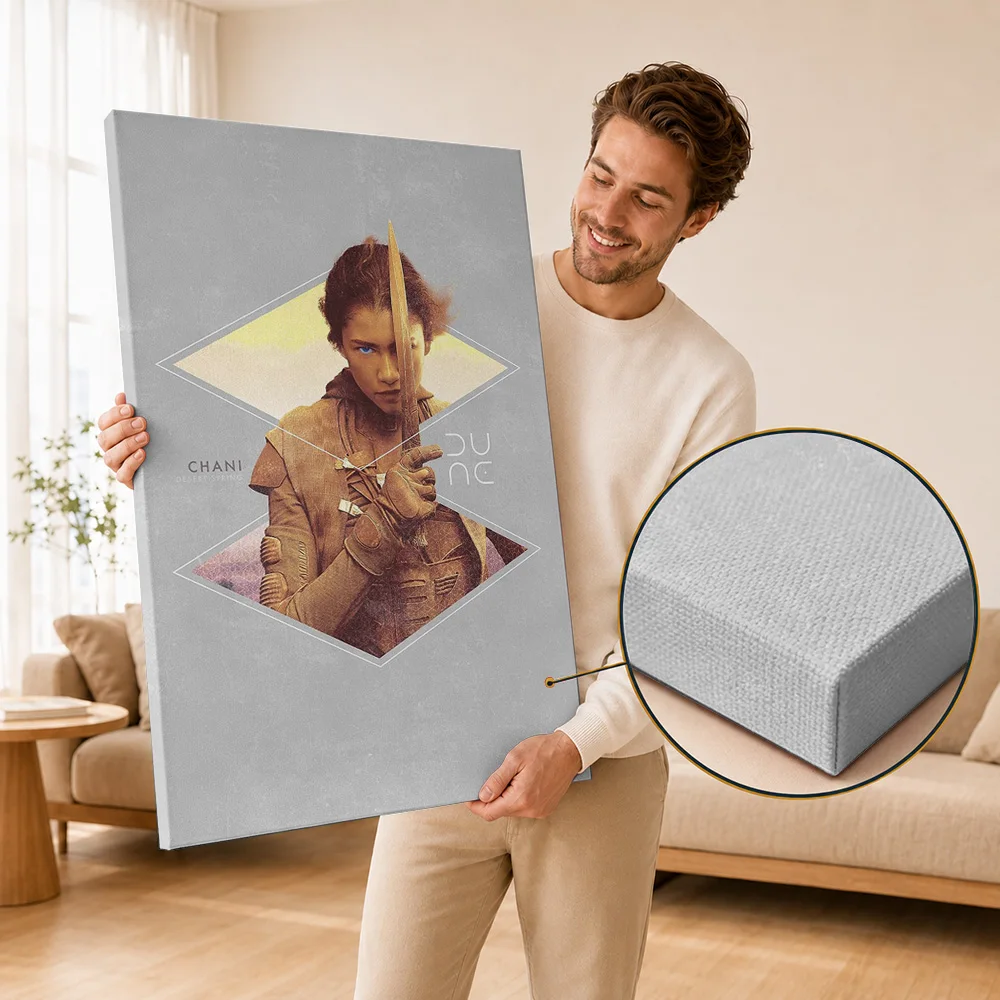 Dune Movie Framed Canvas Print Posters Personalized Photo Science Fiction Wall Art For Home Theater Or Bedroom Collector Gift