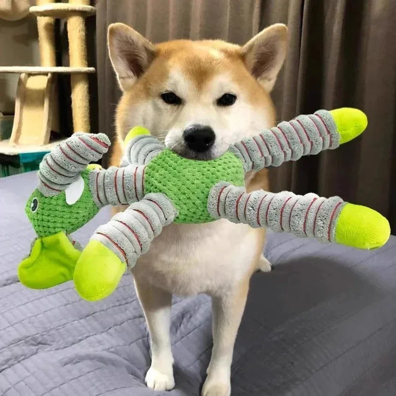 

Plush Dog Toy for Small Medium Dogs Puppy Teething Chew Toy Interactive Stuffed Animal Anxiety Relief Chewable Playmate Cute