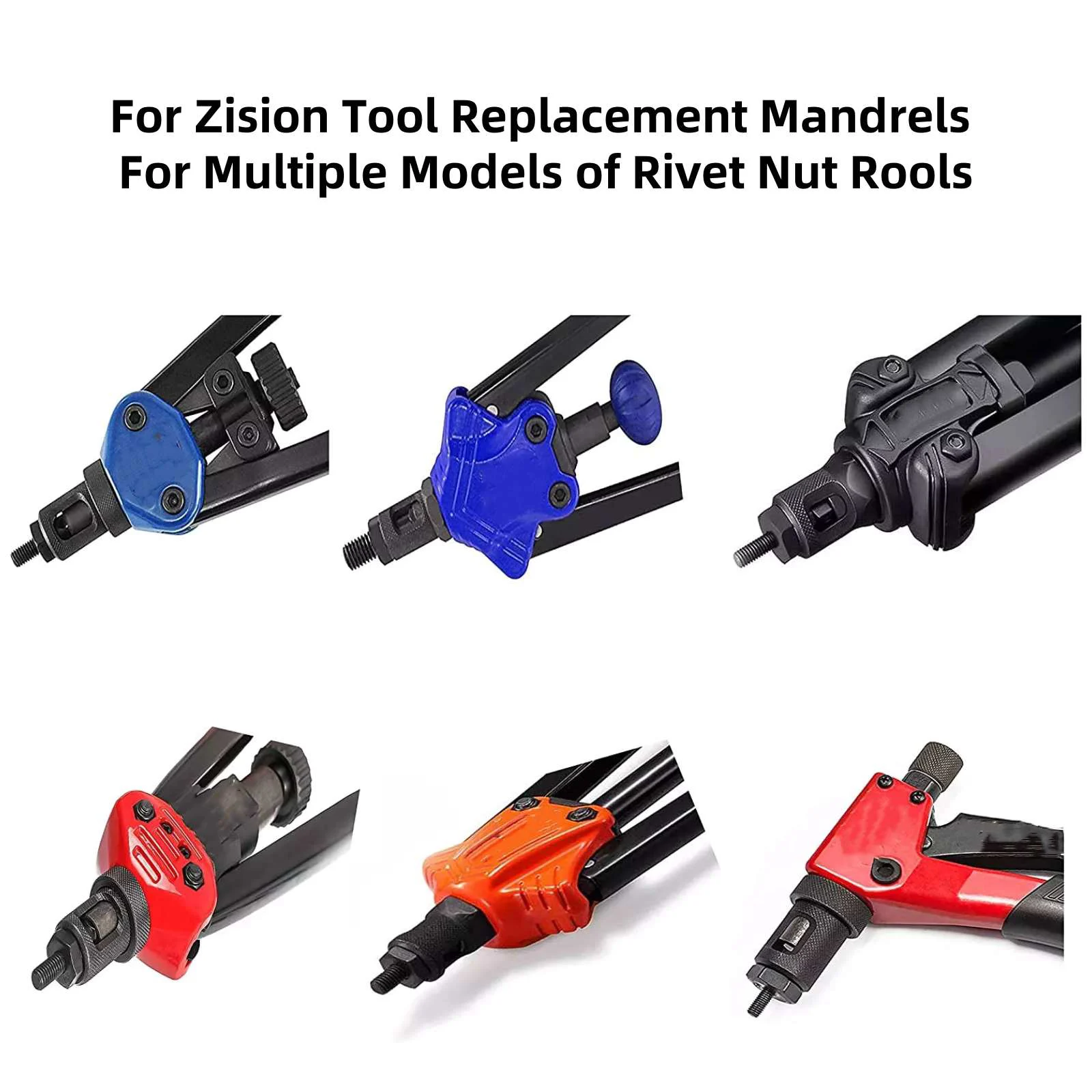 Carbon Steel 6-32 8-32 10-24 10-32 1/4-20 3/8-16 Rivet Nut Tool Tip mandrel Boasts Broad Replacement Mandrel For Zision Tool