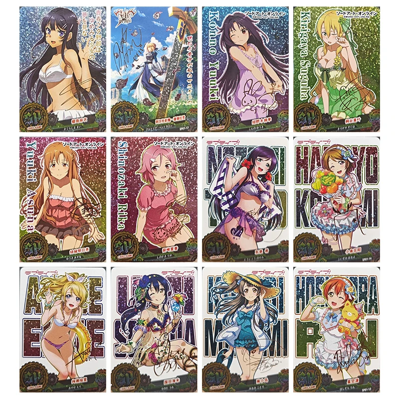 Anime Goddess Story Rare SP Reflections Flash Cards Rem Ram Ayanami Rei Lillie Toys for boys Collectible Cards Birthday Gifts