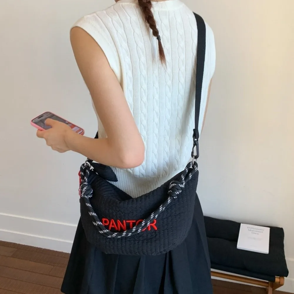 

Модная корейская сумка через плечо с буквенным принтом, стильная сумка через плечо с регулируемым ремешком, универсальная женская сумка на молнии, женская сумка