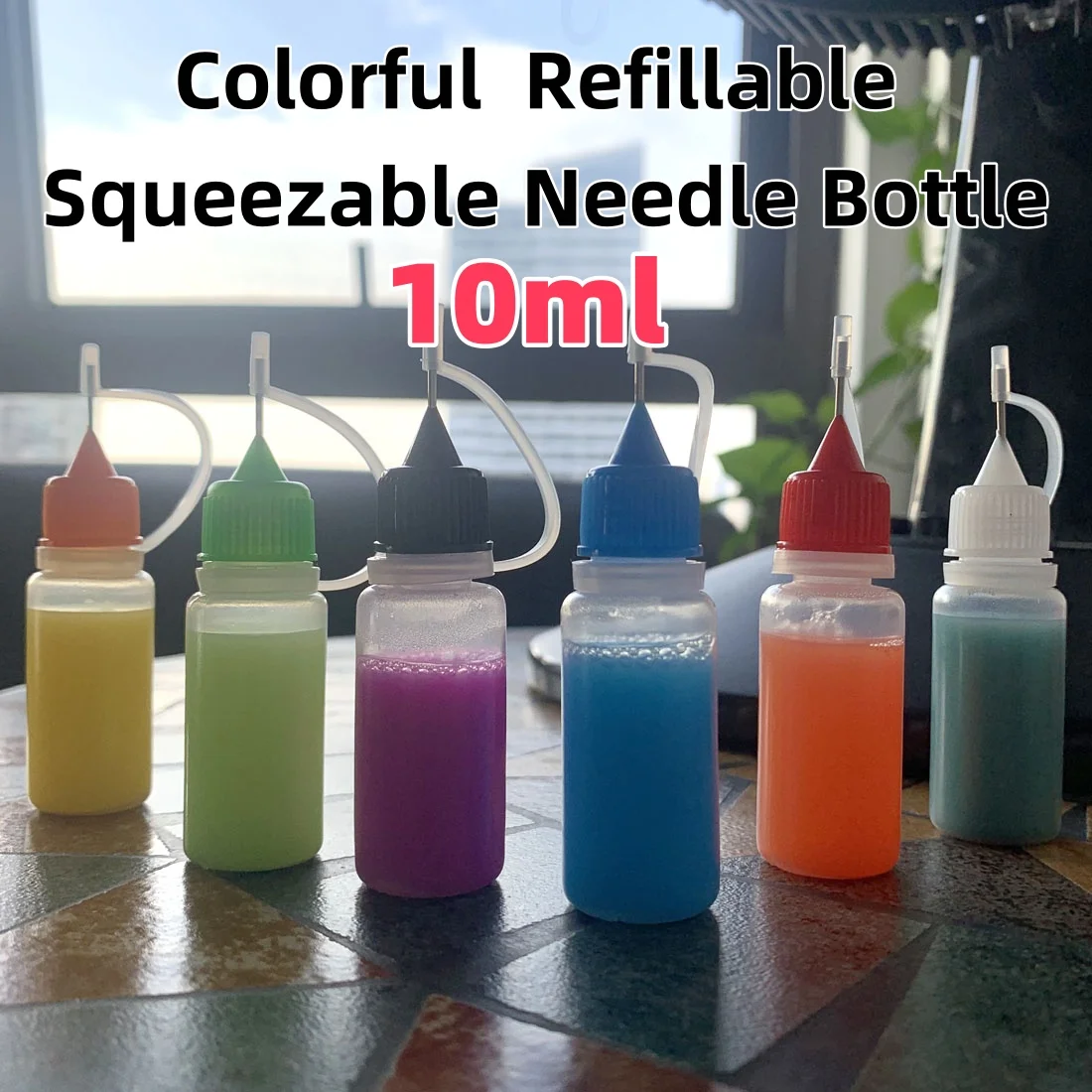 10ml Epoxy Resin Mold Small Gaps Coloring Bottles With Syringe Needle Handling Resin Colorant Details Craft Tools Needle Tip Cap