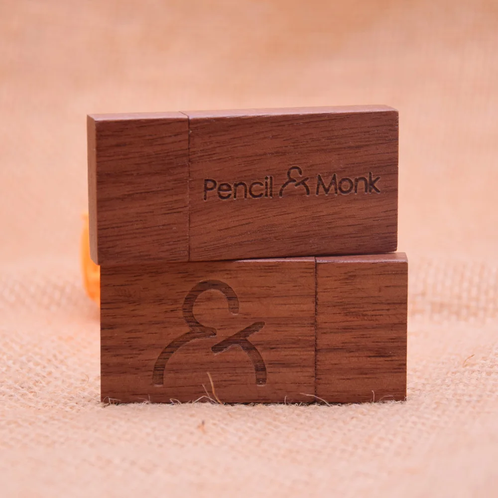 30pcs/lot Wooden Creative USB Flash Drive 64GB Free Custom Logo Pendrive 32GB Photography Memory Stick 16GB U Disk Wedding Gift