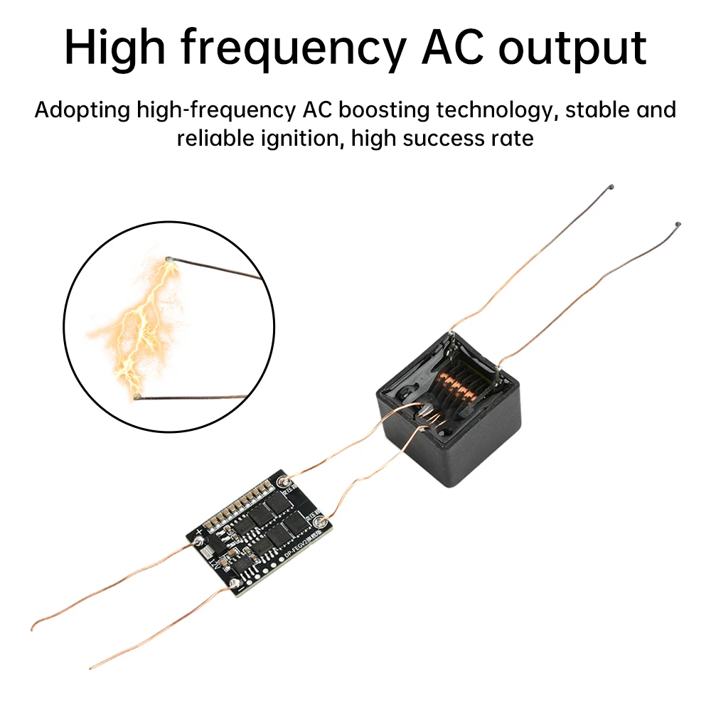 20KV high temperature open flame 12V ignition module DC 4-12V to AC high voltage module booster coil high frequency AC