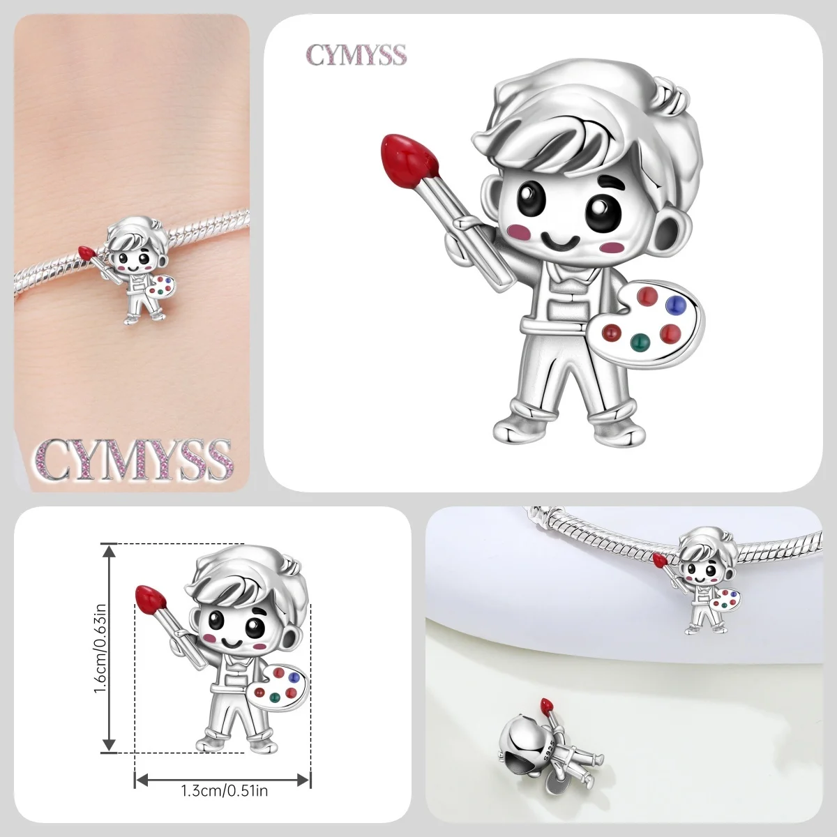 HEIßER 925 Sterling Silber Cartoon Charakter Arzt Krankenschwester Paare Perlen Fit Frauen Armbänder Charms DIY Geburtstag Party Geschenke Schmuck – Detail 24