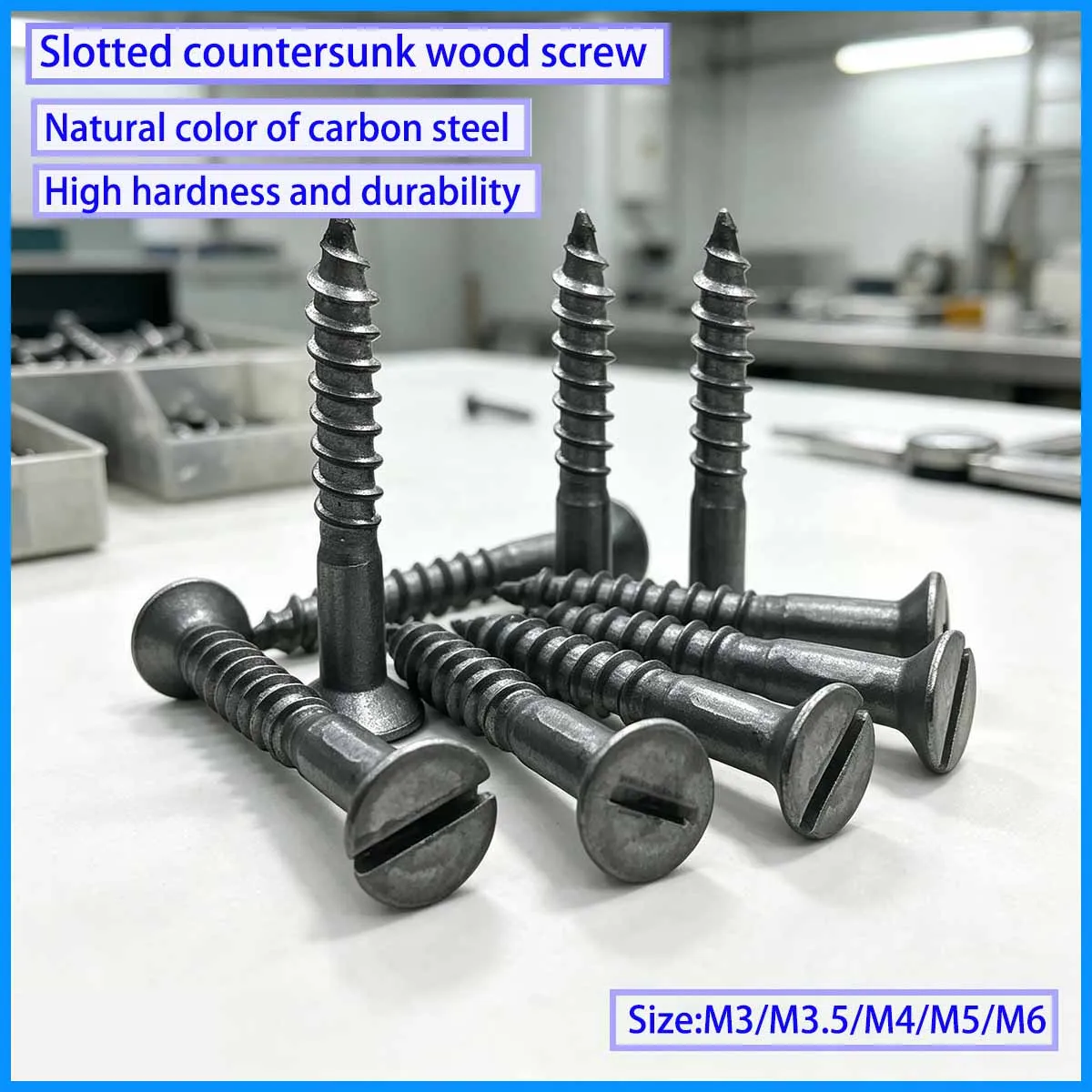 SL 2/5/10/20pcs M3 M3.5 M4 M5 M6 Length 12-80mm Plain Carbon Steel GB100 Countersunk Slotted Flat Head Self Tapping Wood Screws