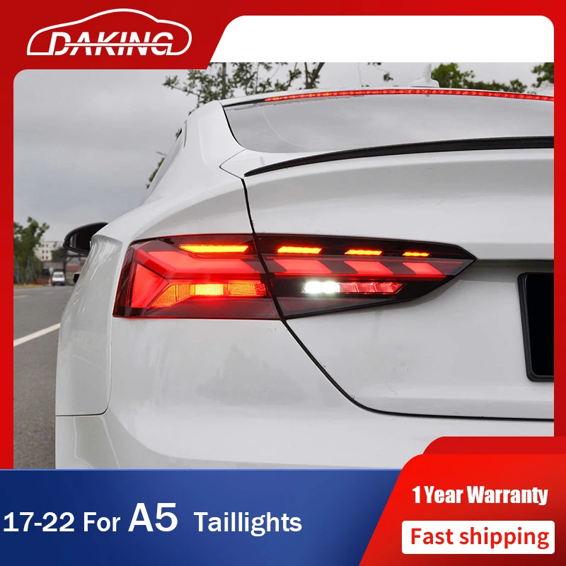 

Автостайлинг, задние фонари для AUDI A5 2017-2020 S5, задние светодиодные ДХО, анимационные динамические поворотники, автомобильные аксессуары
