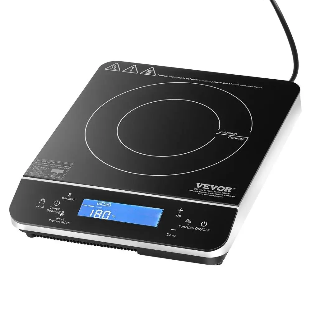 

Induction Cooktop 1500W 9 Temperature Levels Portable Countertop Design Perfect for Home Kitchen Use