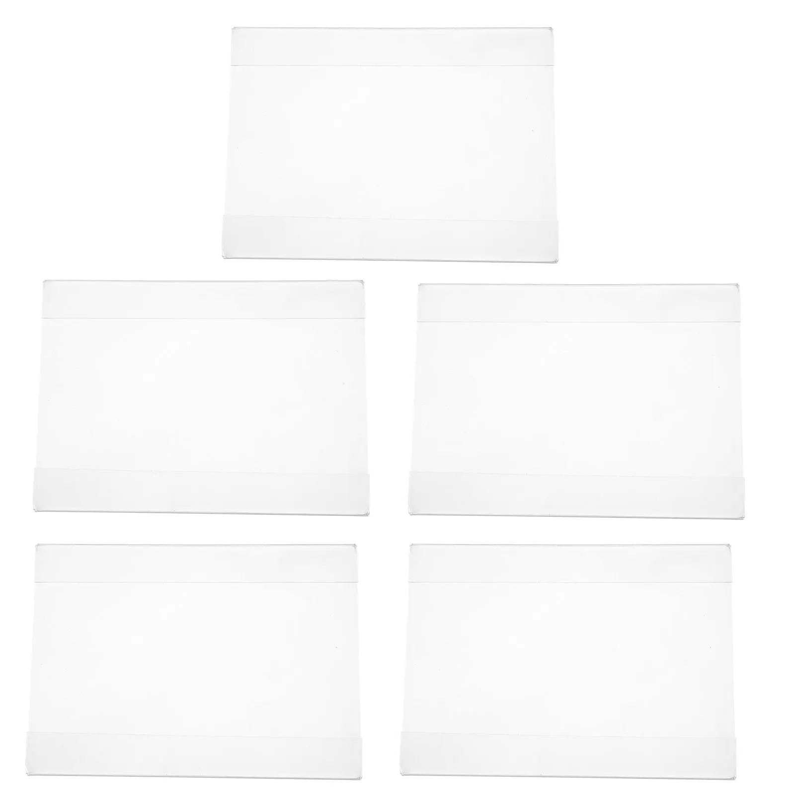 

5 Sets Acrylic Price Tags Clear Retail Label Holders Shelf Sticker Transparent Display Boards Storage Pricetag